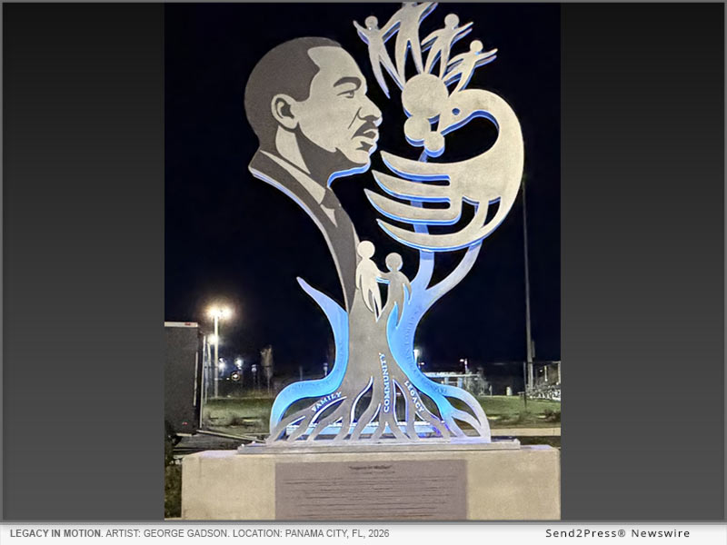 17-foot sculpture marks reopening of Florida community center honoring King's legacy